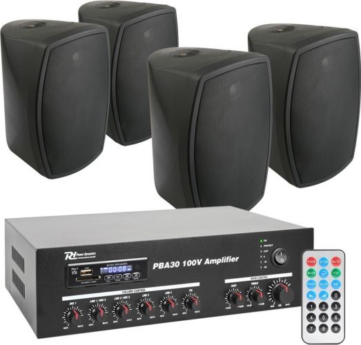 Power Dynamics PBA30 100V inkl 4 Stk. Power Dynamics ISPT5B - Pakkesæt