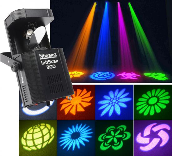 IntiScan 300 Scanner 30W LED med DMX og musikstyring - Er særdeles kraftig / Et prof valg!