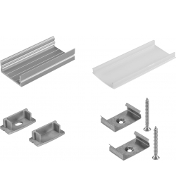 Eurolite Mounting Set U-profile 20mm for LED Strip TILBUD NU