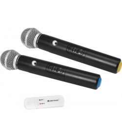 Omnitronic UWM-2HH USB Wireless Mic Set with two Handheld Microphones TILBUD NU