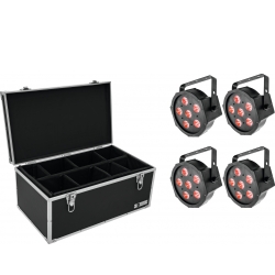 Eurolite Set 4x LED SLS-6 TCL Spot + Case TDV-1 TILBUD NU