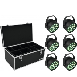 Eurolite Set 6x LED PARty TCL Spot + Case TDV-1 TILBUD NU