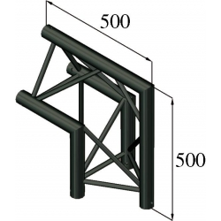 Alutruss TRILOCK S-PAC 24 2-Way Corner 90°/ black TILBUD NU