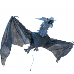 Europalms Halloween Flying Dragon, animated, blue, 120cm TILBUD NU