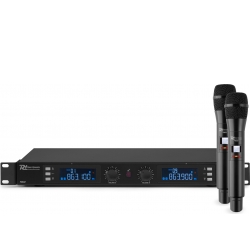PD632H 2x 20-kanals digital UHF trådløst mikrofonsystem med 2 mikrofoner TILBUD