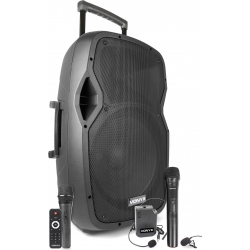 VONYX AP1500PA Transportabelt Lydanlæg 15″ 800w , Trådløs mik + headset mik.