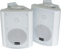 Kompakt højttalersæt med vægmonteringsbøjle / 8 Ohm / 5" bas 100W, hvid Kompakt højttalersæt med vægmonteringsbøjle / 8 Ohm / 5" bas 100W, hvid