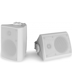 Inde/Udendørs Højttalersæt, kompakt design med vægbeslag / 8 Ohm / 4″ 100W / IPX