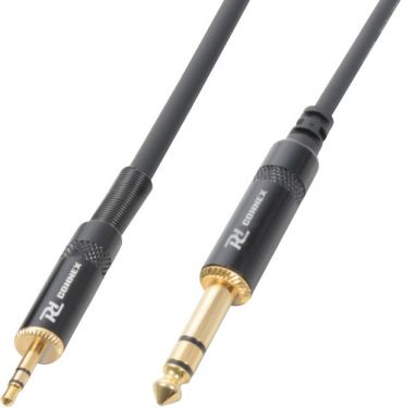 Kabel "god kvalitet" 3.5mm Stereo Jack til 6.3mm Stereo Jack, sort 1.5m