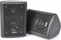 Kompakt højttalersæt med vægmonteringsbøjle / 8 Ohm / 4" bas 75W, sort Kompakt højttalersæt med vægmonteringsbøjle / 8 Ohm / 4" bas 75W, sort