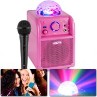 SBS50P BT Karaoke-høyttaler LED-ball rosa