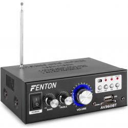 Mini Hi-Fi Forstærker AV360BT / Bluetooth / FM Radio / USB MP3 / 80W TILBUD NU