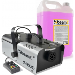 BeamZ S1200 Røgmaskine inkl. 5 liter Long-Life røgvæske – Pakkesæt bundle ingen