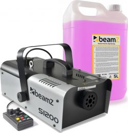 BeamZ S1200 Røgmaskine inkl. 5 liter Long-Life røgvæske - Pakkesæt