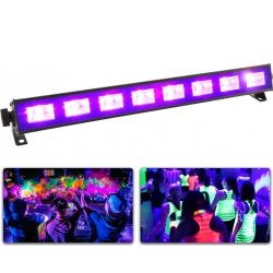 UV lys bar, BUV93 med 8 stk. kraftige UV LED / 41cm bred / solid m lysdioder led