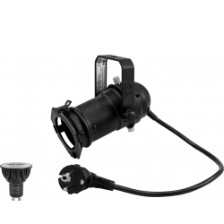 Eurolite Set PAR-16 Spot bk + GU-10 230V COB 5W LED 1800-3000K dim2warm TILBUD