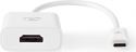 Nedis USB Type-C Adapter Cable | Type-C Male - HDMI Female | 0.2 m | White, CCGB64651WT02 Nedis USB Type-C Adapter Cable | Type-C Male - HDMI Female | 0.2 m | White, CCGB64651WT02