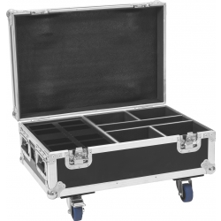 Roadinger Flightcase 4x AKKU IP UP-4 Plus HCL Spot WDMX with Charging Function