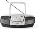 Nedis Boombox | 12 W | Bluetooth® | CD-afspiller/FM-radio/USB/AUX | Hvid, SPBB200WT Nedis Boombox | 12 W | Bluetooth® | CD-afspiller/FM-radio/USB/AUX | Hvid, SPBB200WT