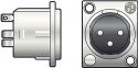 NEUTRIK-«, 3pin XLR chassis plug - solder terminals NEUTRIK-«, 3pin XLR chassis plug - solder terminals