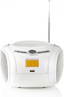 Nedis Boombox | 9 W | Bluetooth® | CD-afspiller/FM-radio/USB/AUX | Hvid, SPBB100WT Nedis Boombox | 9 W | Bluetooth® | CD-afspiller/FM-radio/USB/AUX | Hvid, SPBB100WT