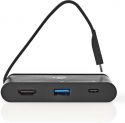 Nedis Computer Hub | USB Type-C | USB-C/USB 3.0/HDMI | Power Delivery 100 W | Sort, TCARF240BK Nedis Computer Hub | USB Type-C | USB-C/USB 3.0/HDMI | Power Delivery 100 W | Sort, TCARF240BK