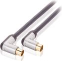 Profigold Coax Kabel 120 Db Vinklet Coax Han - Coax Hun 3.00 m Sort, PROV8803 Profigold Coax Kabel 120 Db Vinklet Coax Han - Coax Hun 3.00 m Sort, PROV8803