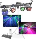 MEGA Lysshow-Bar / 2x Parlamper, 2x Flowereffekt, 4x Stroboskop og Laser / Musikstyring & Fjernbetj. MEGA Lysshow-Bar / 2x Parlamper, 2x Flowereffekt, 4x Stroboskop og Laser / Musikstyring & Fjernbetj.