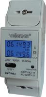Velleman Elmåler (bimåler) 1-faset 230V (80A) digital 2-modul Velleman Elmåler (bimåler) 1-faset 230V (80A) digital 2-modul