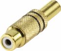 Valueline Stik RCA Hun Metal Guld/Sort, CC-108B Valueline Stik RCA Hun Metal Guld/Sort, CC-108B