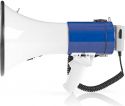 Nedis Megafon | 25 W | 1500 m rækkevidde | Aftagelig mikrofon | Hvid/blå, MEPH200WT Nedis Megafon | 25 W | 1500 m rækkevidde | Aftagelig mikrofon | Hvid/blå, MEPH200WT