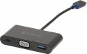 König USB 3.1 Adapter USB-C™ Male - USB A Female / USB-C™ Female / VGA Female Anthracite, KNC64760E0 König USB 3.1 Adapter USB-C™ Male - USB A Female / USB-C™ Female / VGA Female Anthracite, KNC64760E0