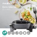 Nedis Elektrisk stegepande | 30 cm | Tykt, støbt aluminiumselement, FCSP110EBK30 Nedis Elektrisk stegepande | 30 cm | Tykt, støbt aluminiumselement, FCSP110EBK30