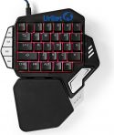 Nedis Single-Handed Gaming Keyboard | RGB Illumination | 33 programmable keys, GKBD300BK Nedis Single-Handed Gaming Keyboard | RGB Illumination | 33 programmable keys, GKBD300BK