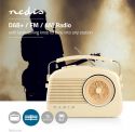 Nedis DAB+-radio | 5,4 W | FM | Bærehåndtag | Beige, RDDB5000BG Nedis DAB+-radio | 5,4 W | FM | Bærehåndtag | Beige, RDDB5000BG
