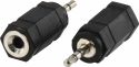 Valueline Stereo Audio Adapter 2.5 mm Han - 3.5 mm Hun Sort, AC-018 Valueline Stereo Audio Adapter 2.5 mm Han - 3.5 mm Hun Sort, AC-018