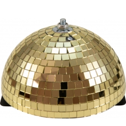 Eurolite Half Mirror Ball 20cm gold motorized TILBUD NU