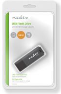 Nedis USB 3.0 Flash Drive | 64GB | Reading 80 Mbps / Writing 10 Mbps | Black, FDRIU364BK
