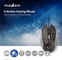 Computer & Electronic, Nedis Gaming Mouse | Wired | Illuminated | 4000 DPI | 9 buttons, GMWD400BK