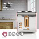 Nedis Toaster | 2 Wide Slots | Soft-Touch | Pink, KABT510EPK Nedis Toaster | 2 Wide Slots | Soft-Touch | Pink, KABT510EPK