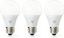 Nedis Wi-Fi Smart LED-pære | Varm Hvid | E27 | 3-pak, WIFILW31WTE27 Nedis Wi-Fi Smart LED-pære | Varm Hvid | E27 | 3-pak, WIFILW31WTE27