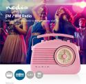 Nedis UKW-radio | 4.5 W | Bærehåndtag | Pink, RDFM5000PI Nedis UKW-radio | 4.5 W | Bærehåndtag | Pink, RDFM5000PI