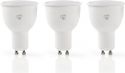 Nedis WiFi Smart LED Bulbs | Warm to Cool White | GU10 | 3 pack, WIFILW30WTGU10 Nedis WiFi Smart LED Bulbs | Warm to Cool White | GU10 | 3 pack, WIFILW30WTGU10