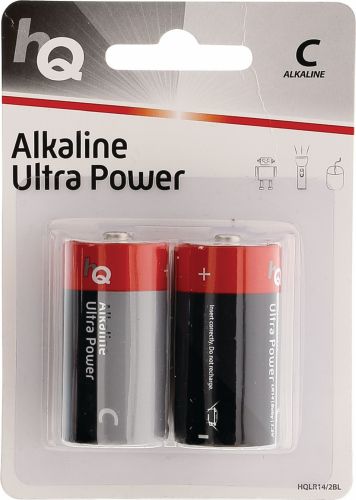 HQ Alkaliska Batterier C 1.5 V 2-Blister, HQLR14/2BL