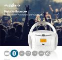 Nedis Boombox | 9 W | Bluetooth® | CD Player / FM Radio / USB / Aux | White, SPBB100WT Nedis Boombox | 9 W | Bluetooth® | CD Player / FM Radio / USB / Aux | White, SPBB100WT
