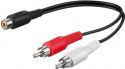 Phonokabel RCA hun 2 x RCA han (0,2m) Phonokabel RCA hun 2 x RCA han (0,2m)