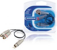Bandridge Subwoofer Audio Cable RCA Male - 2x RCA Female 0.20 m Blue, BAL4500
