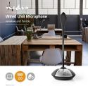 Nedis Kablet mikrofon | USB | Sort/grå, MICDU100BK Nedis Kablet mikrofon | USB | Sort/grå, MICDU100BK