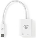 Nedis USB-C Adapter | USB-C-hanstik - 3,5 mm hunstik + USB-C-hunstik | 0,15 m | Hvid, CCBP65955WT015 Nedis USB-C Adapter | USB-C-hanstik - 3,5 mm hunstik + USB-C-hunstik | 0,15 m | Hvid, CCBP65955WT015