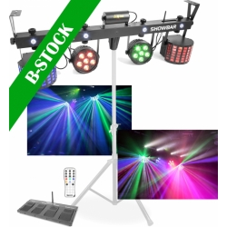 ShowBar 2x PAR 6x 4in1 2xButterfly, Laser R/G DMX IRC "B-STOCK" TILBUD NU